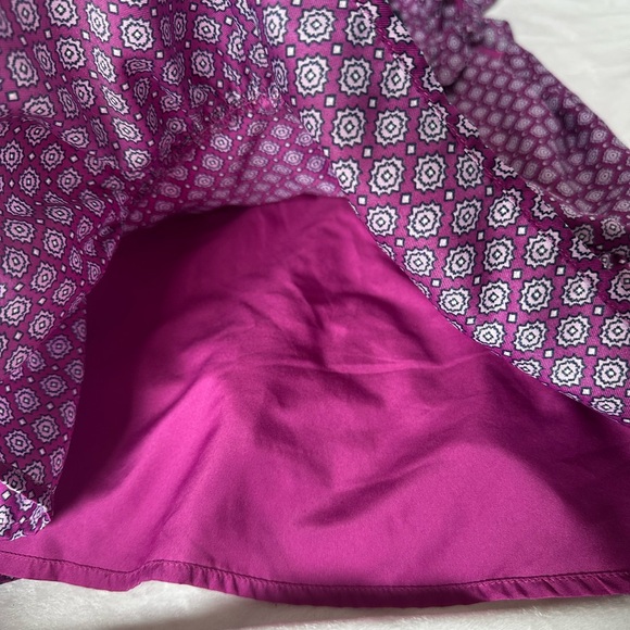 Beautiful Janie and Jack Purple and Navy Patterned Dress with Bow - Picture 4 of 5